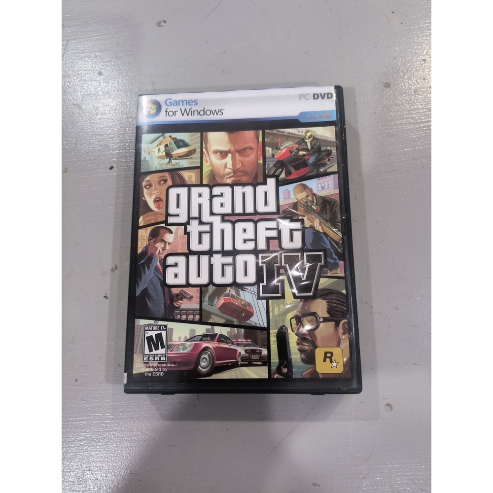 Grand Theft Auto IV - Standard Edition (PC, 2008) With Manual